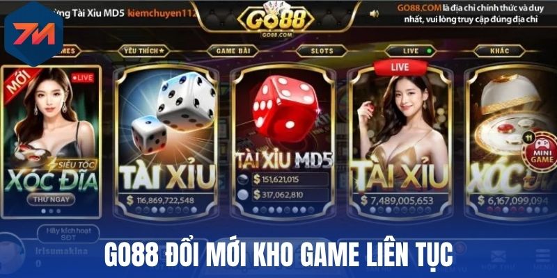 Go88 đổi mới kho game liên tục