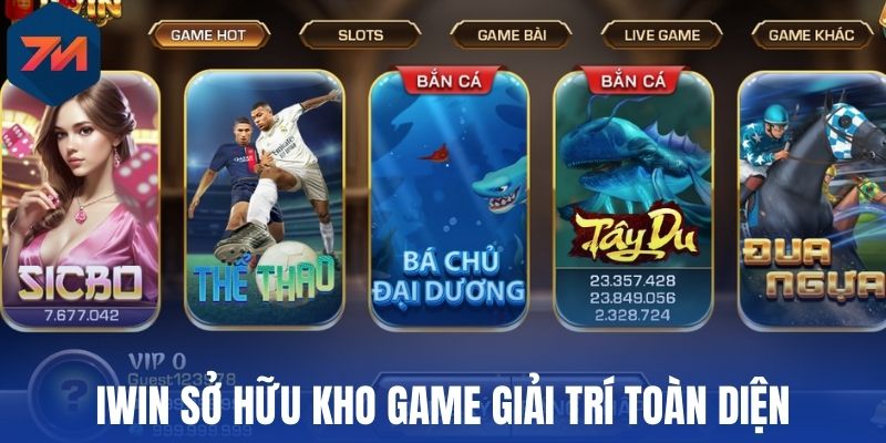 Iwin sở hữu kho game giải trí toàn diện
