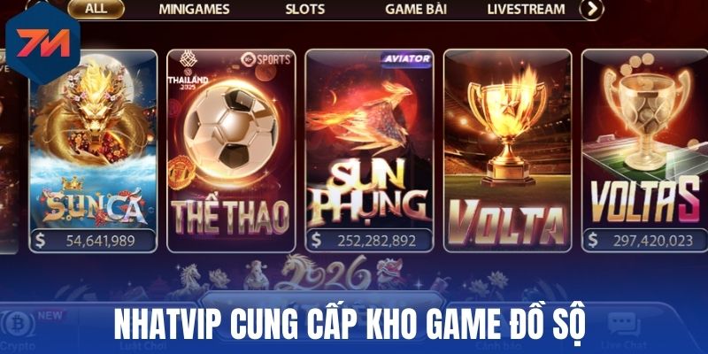 Nhatvip cung cấp kho game đồ sộ 