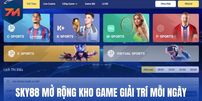 Sky88 mở rộng kho game giải trí mỗi ngày