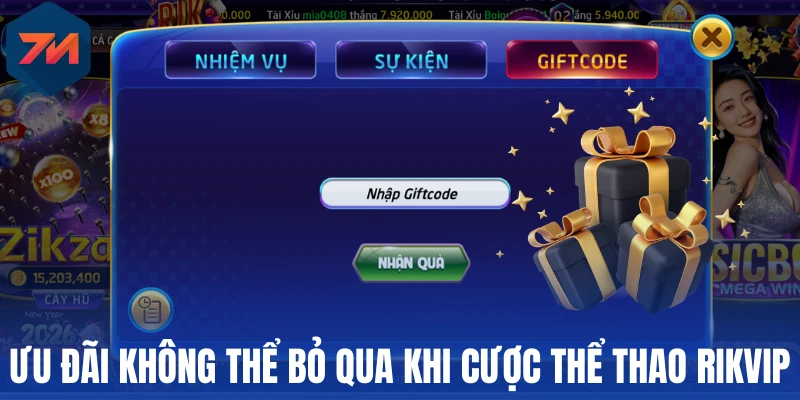 Ưu đãi không thể bỏ qua khi cược thể thao ở Rikvip