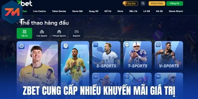 Zbet cung cấp nhiều khuyến mãi giá trị